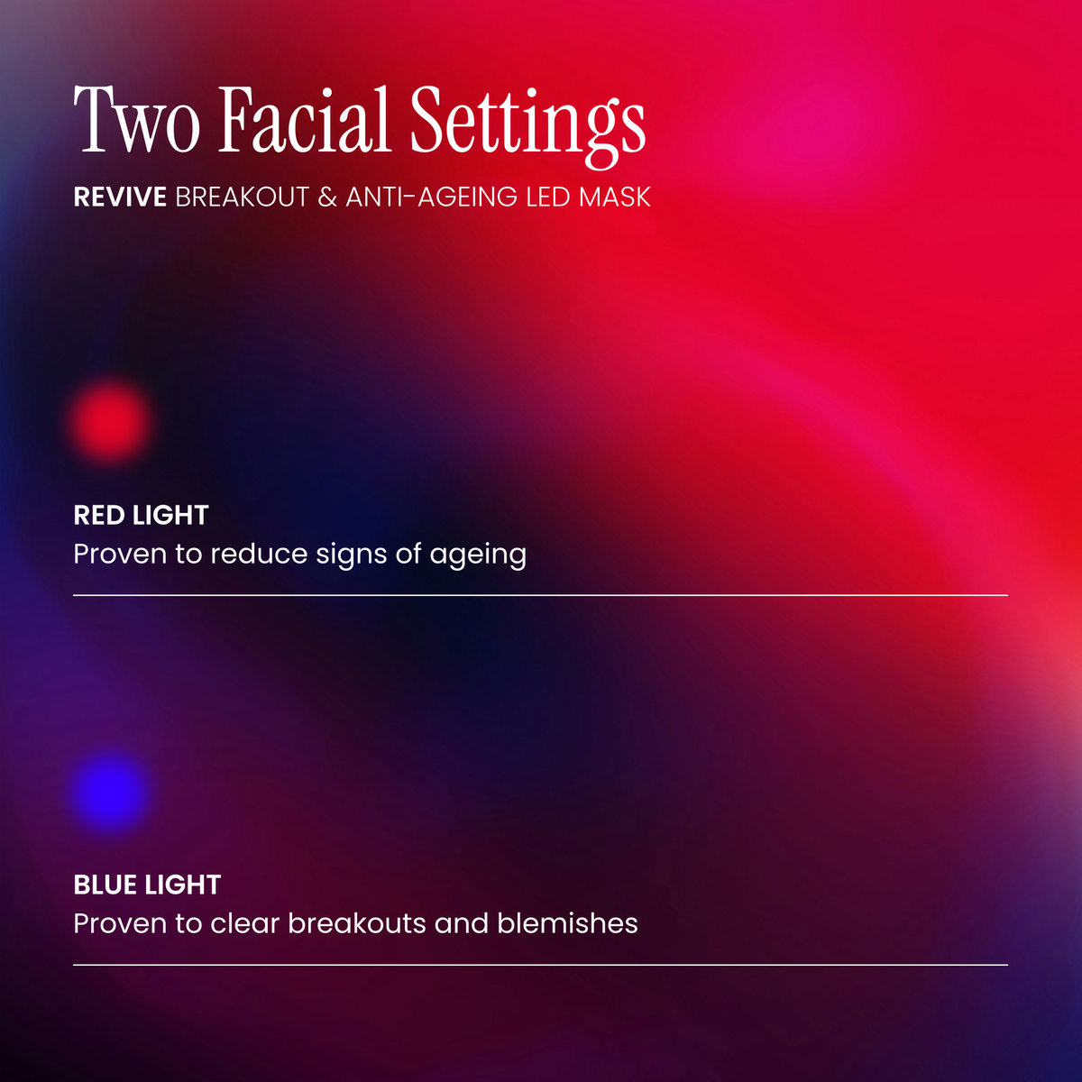 Lustre Revive Red and Blue Light Therapy Mask